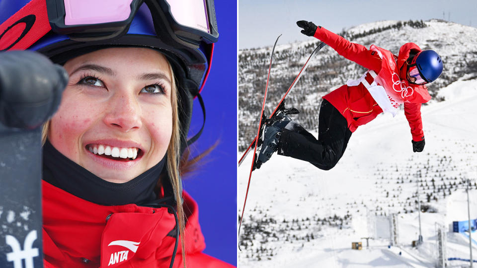 Eileen Gu dropped two massive runs to easily top the freestyle skiiing halfpipe qualifiers. Pic: Getty