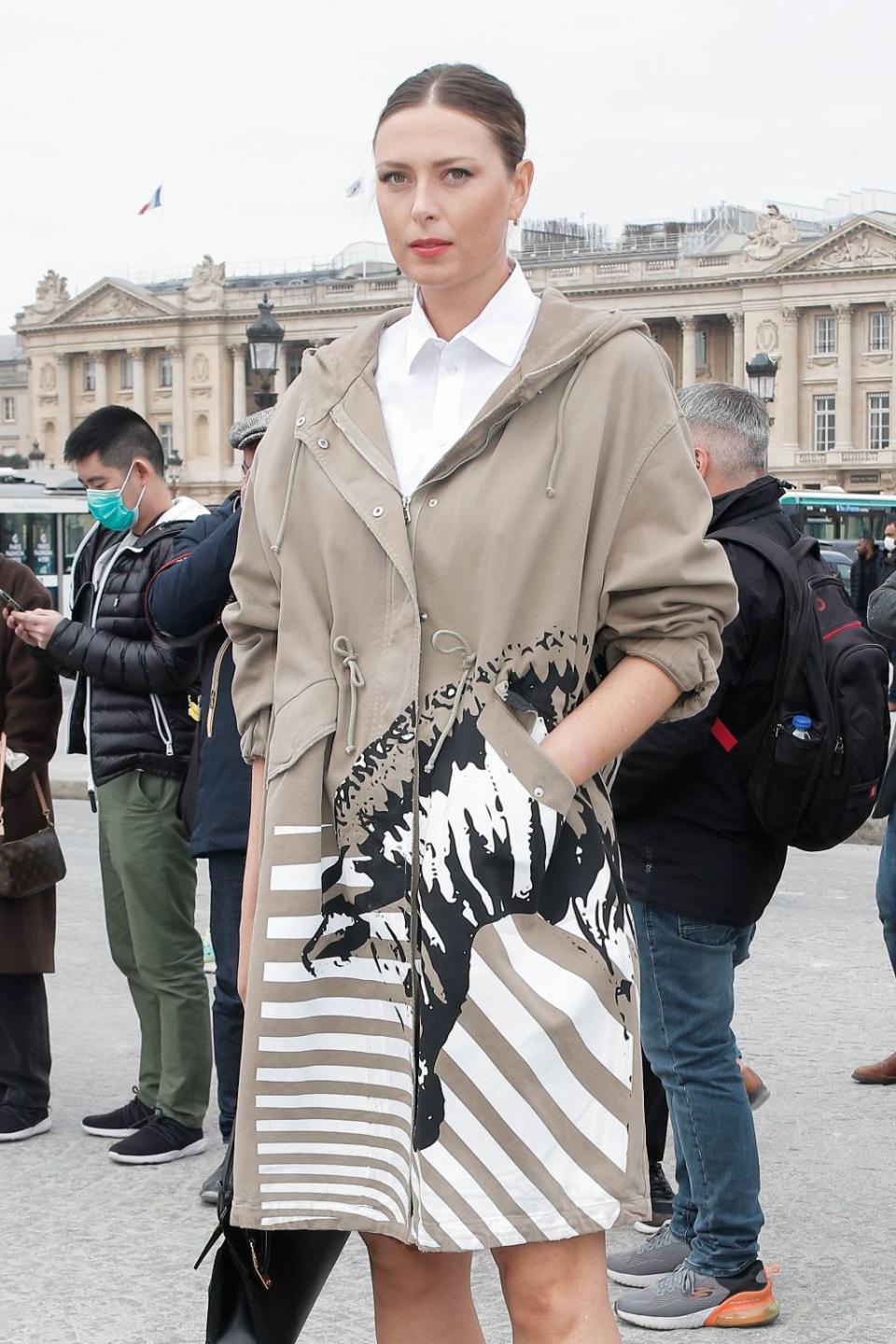 Maria Sharapova arrives at the Dior fashion show during the Paris Fashion Week on March 1, 2022. - Credit: ©Spread Pictures / MEGA