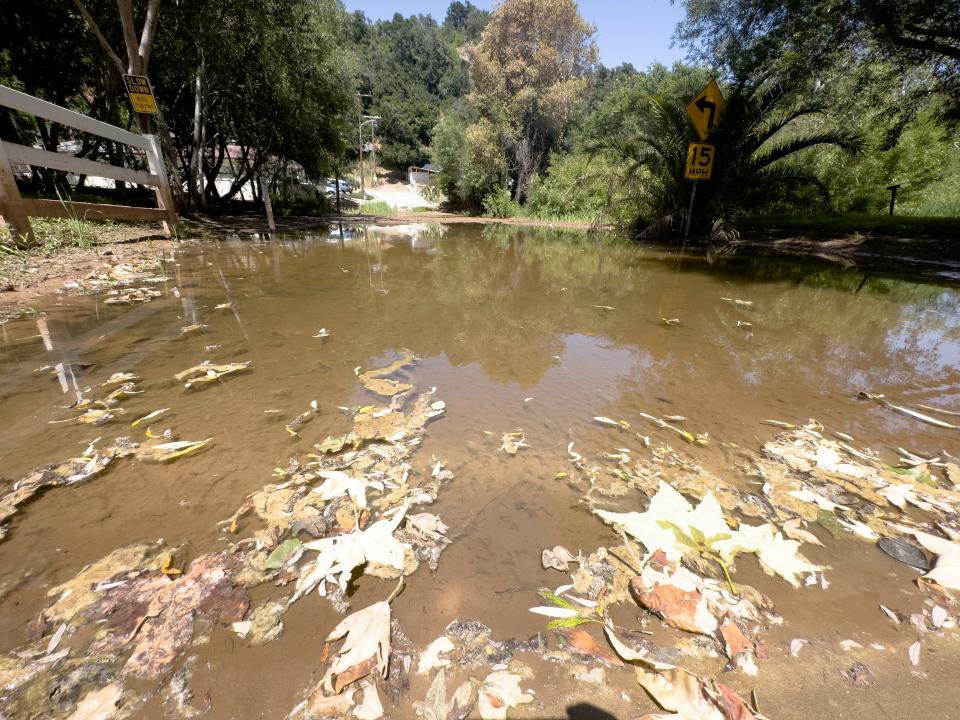The water from Coyote Creek has kept Camp Chaffee Road closed down for months. The residents have to take a Skyhigh Drive from Santa Ana Road in order to get to their properties.