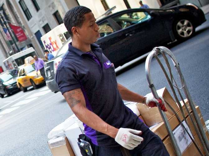 Fedex Man Delivering Packages