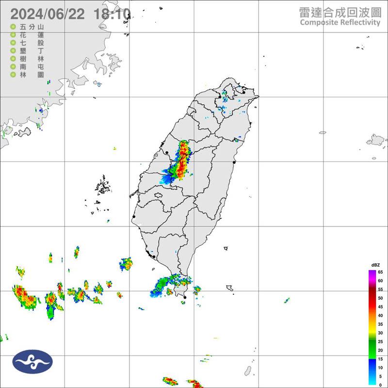 氣象署針對2縣市發布大雨特報。（圖／氣象署 提供）