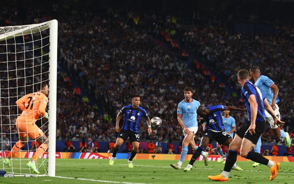 The moment Romelu Lukaku will think about for many years to come - he heads straight at Ederson in the dying moments in Istanbul - Getty Images/Chris Brunskill