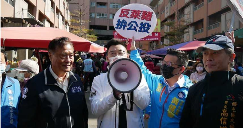 國民黨主席江啟臣為了反萊豬公投連署全省走透透，也為他爭取連任黨主席累積資本。（圖／報系資料照）