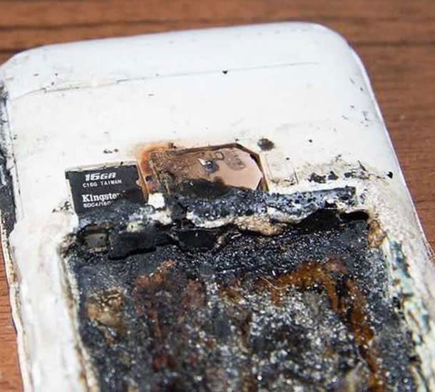 La marque du téléphone qui a explosé n'a pas été communiquée.