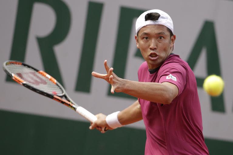 Japan's Tatsuma Ito makes his first appearance at Roland Garros since losing to Andy Murray three years ago, on May 25, 2015