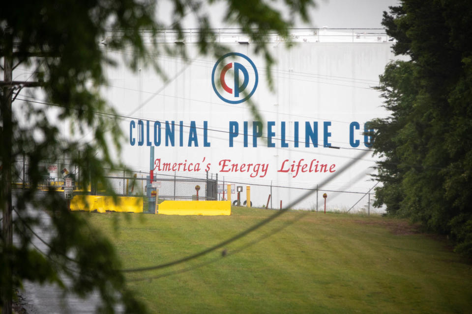 A Colonial Pipeline storage site