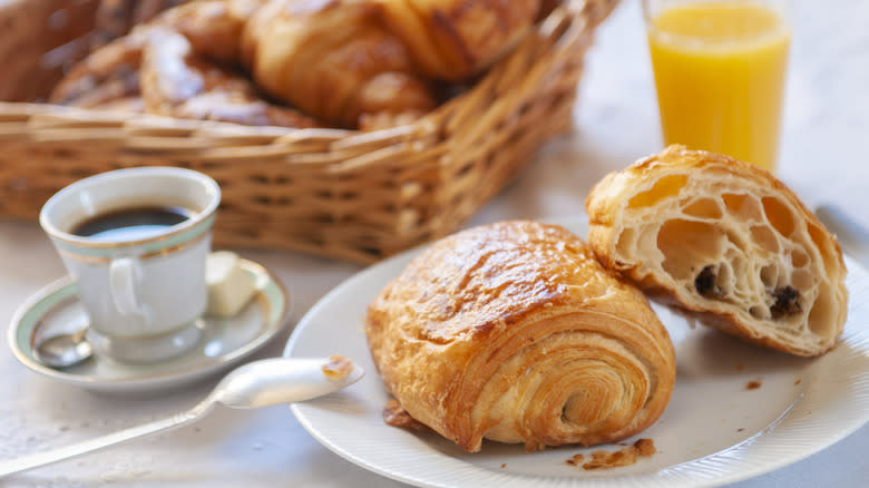 French breakfast spread