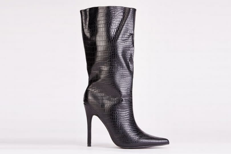 The store's Mock Croc Pointy Heel Boots