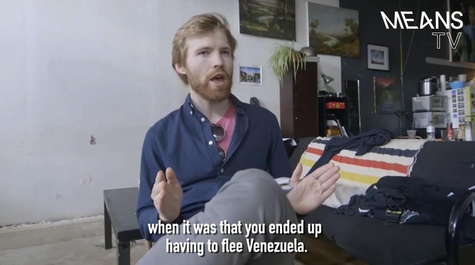 A screengrab from Means TV’s “Chaos in Venezuela”