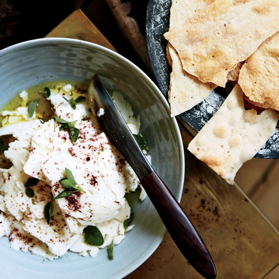 Feta With Sumac and Black Sesame Seeds