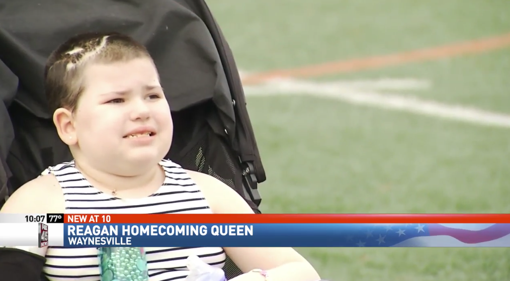 Reagan Scacchetti before being named honorary homecoming queen. (Photo: fox45now.com)