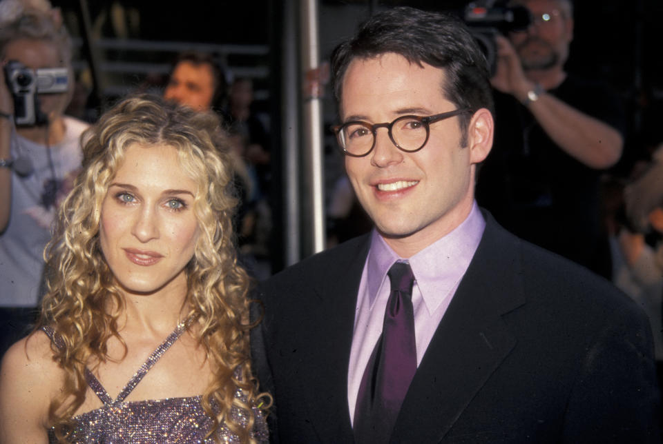 Closeup of Sarah Jessica Parker and Matthew Broderick