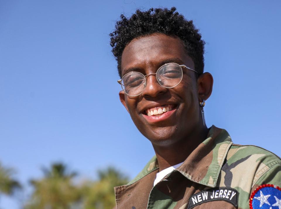 Breland poses for a photo during the Stagecoach country music festival in Indio, Calif., Friday, April 29, 2022.