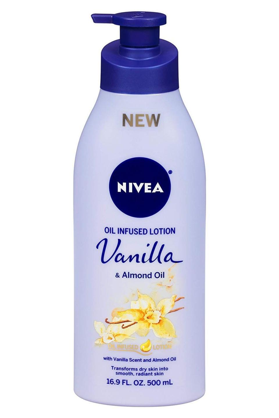 5) Nivea Vanilla and Almond Oil Infused Body Lotion