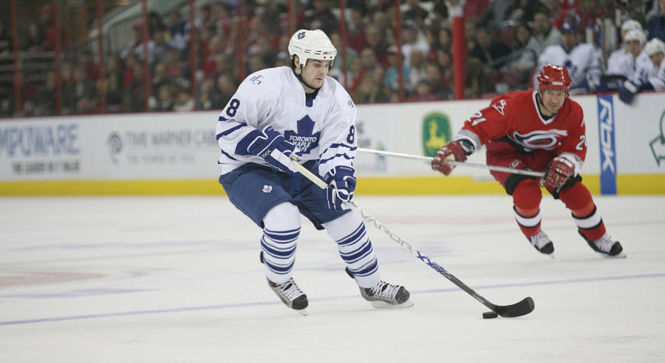 Toronto Maple Leafs Carlo Colaiacovo has a great Cliff Fletcher story. (Bob Leverone/Sporting News via Getty Images)