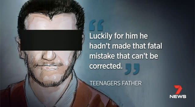 The teen's father addressed the court. Picture: 7 News