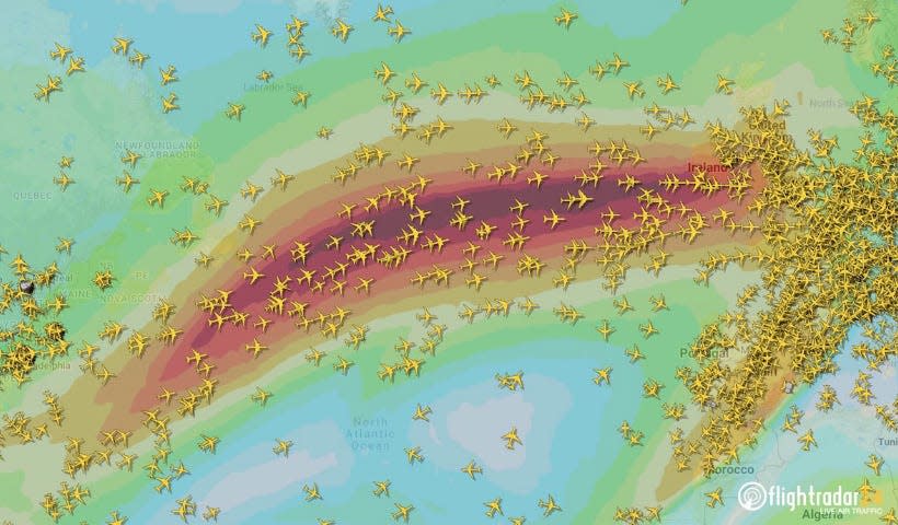 British Airways storm Ciara jet stream