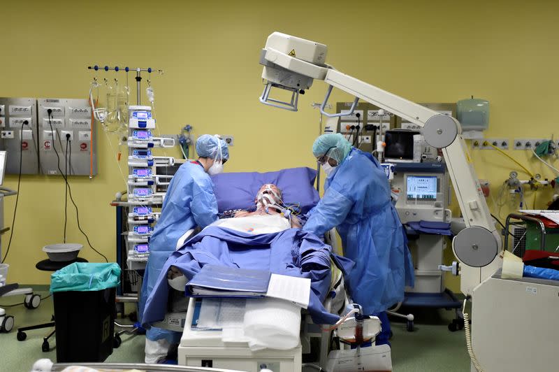 FILE PHOTO: COVID-19 intensive care unit at the San Raffaele hospital in Milan