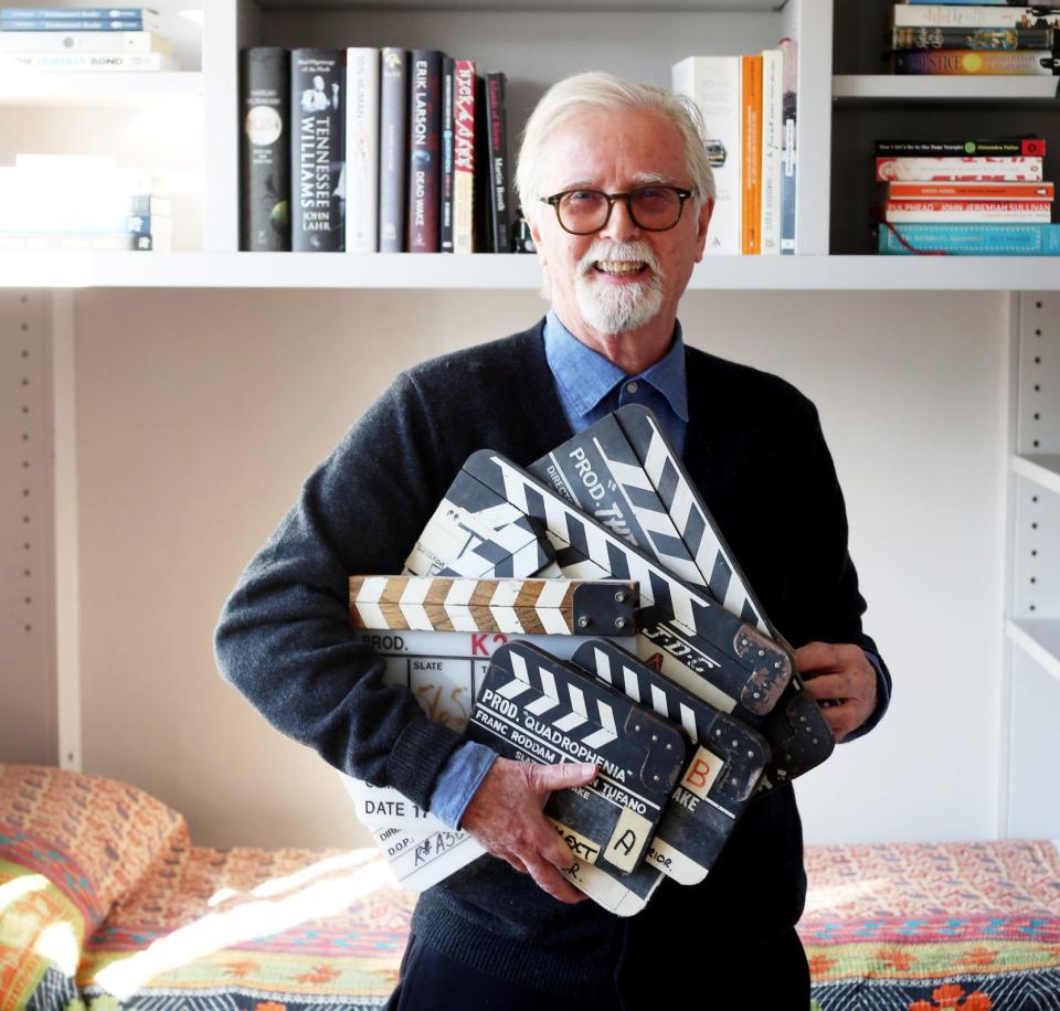 Roddam in his penthouse office in Notting Hill