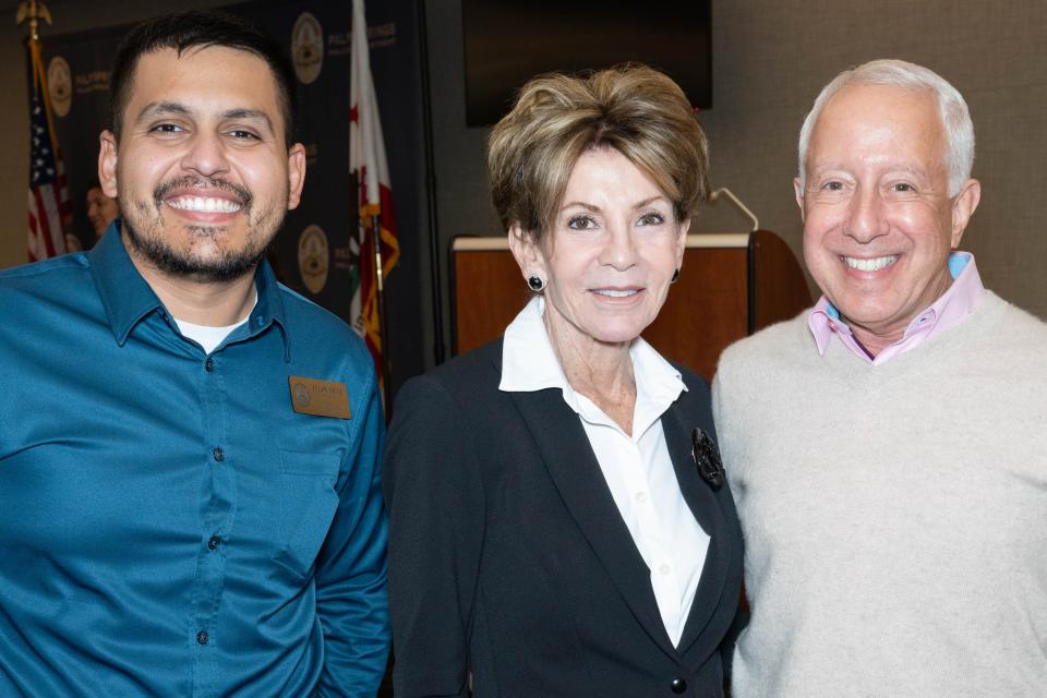 Do the Right Thing founder Terri Ketover poses with Felipe Ortiz and Jeffrey Bernstein at the Dec. 20, 2023, awards ceremony.