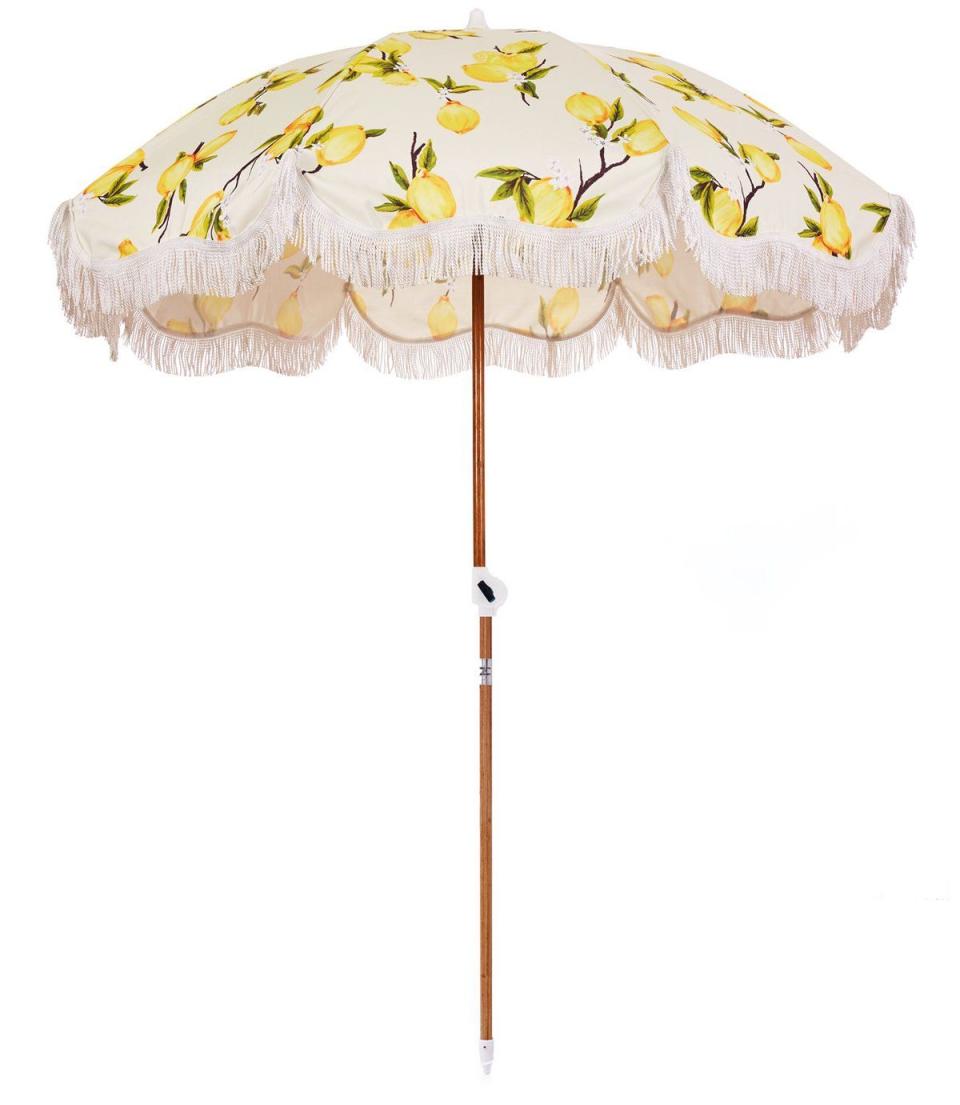 4) The Holiday Beach Umbrella - Vintage Lemons
