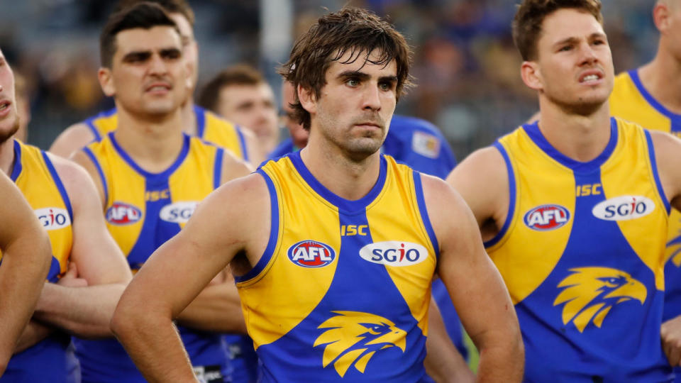 Andrew Gaff is set for a long stint on the sidelines for his hit on Andrew Brayshaw. Pic: Getty