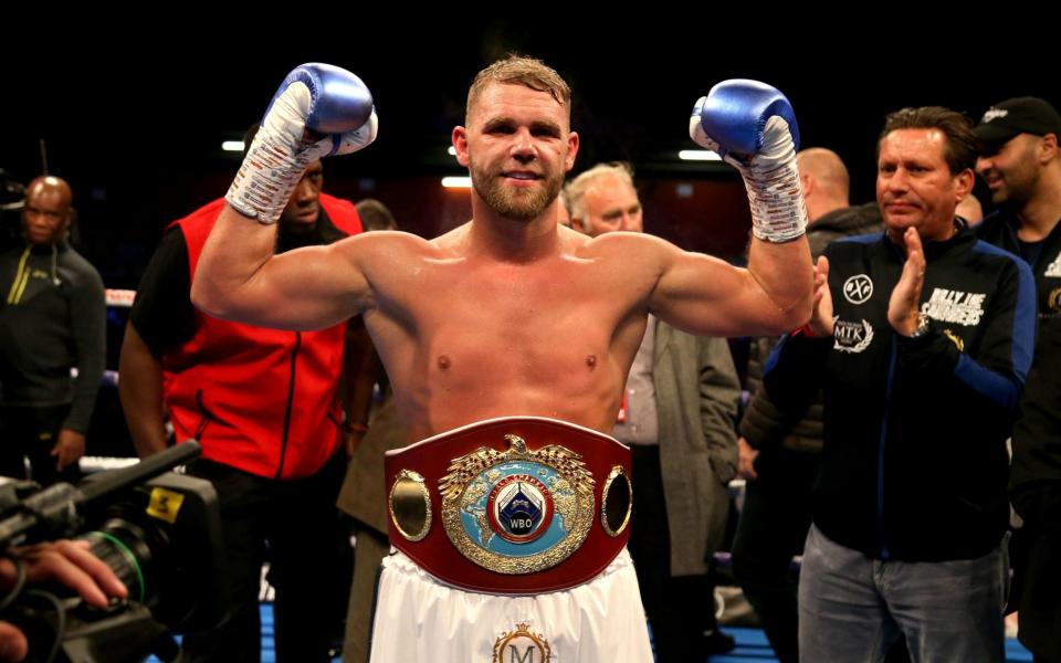 Billy Joe Saunders defends his WBO 12st world title against Martin Murray at Wembley Arena - PA