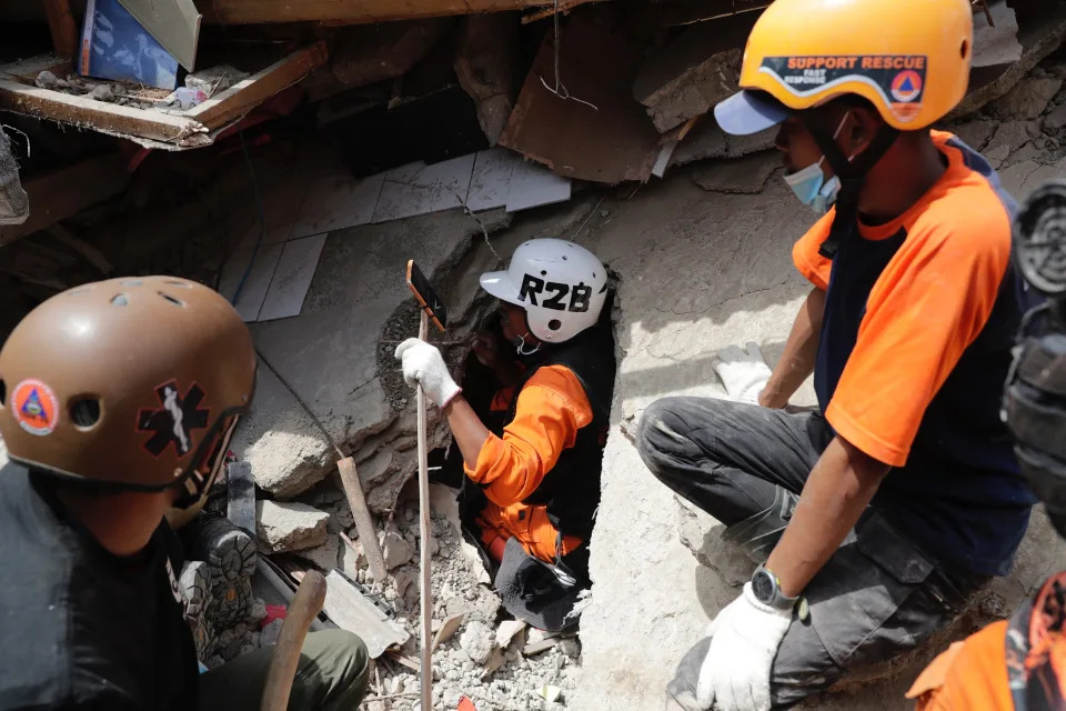 Azka, a 6-year-old boy rescued after 2 days under the rubble in Indonesia