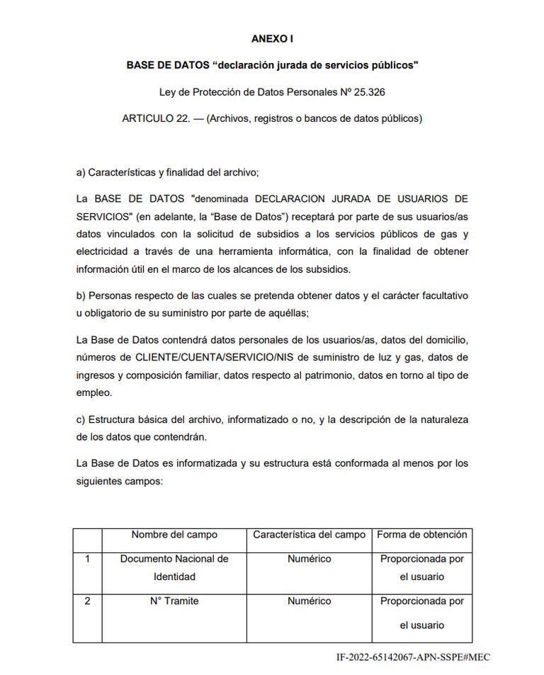 Cuáles serán los datos que pedirán en la “declaración jurada de servicios públicos"