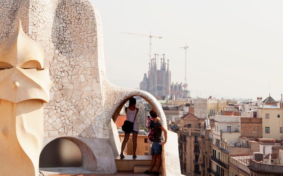 <p>Need to know <a rel="nofollow noopener" href="http://www.travelandleisure.com/articles/video-five-things-to-do-in-barcelona" target="_blank" data-ylk="slk:what to do in Barcelona;elm:context_link;itc:0;sec:content-canvas" class="link ">what to do in Barcelona</a>? Checkout the avant-garde works of Antoni Gaud and mingle with amiable locals at Bogatell beach.</p>
