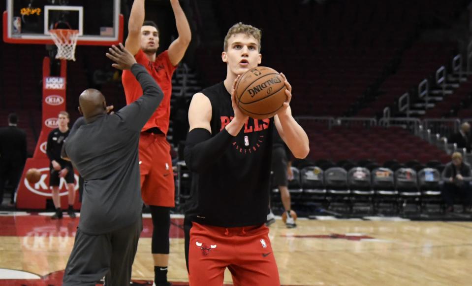 Lauri Markkanen has played just one game this season for the Bulls. (AP)