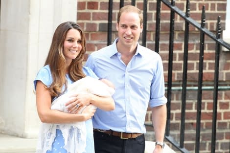 Kate Middleton, Prince William and baby George Alexander Louis