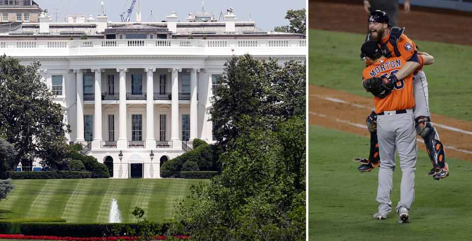 Will the Astros visit the White House? They’re not all answering just yet. (AP)