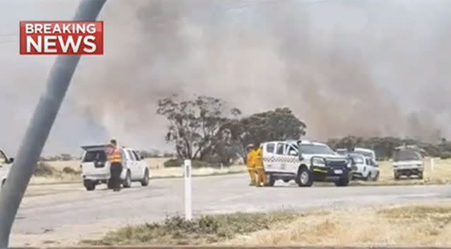 Crews near Swan Hill. Source: 7News