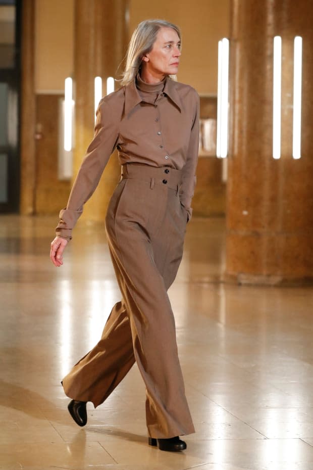 <p>A look from Lemaire's Fall 2020 collection. Photo: Imaxtree</p>