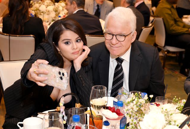 <p>Michael Kovac/Getty </p> Selena Gomez and Steve Martin