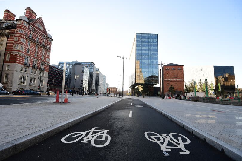 The cycle lane on the Strand in 2021