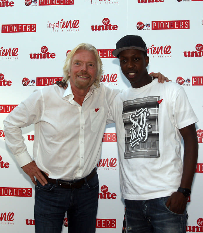 Jamal Edwards con Richard Branson 