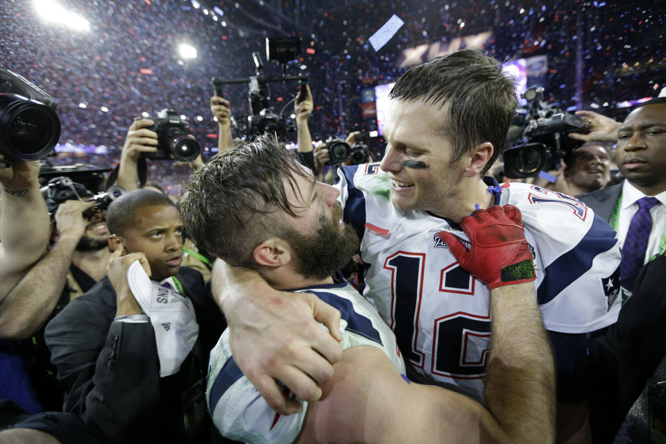 The Julian Edelman-Tom Brady reunion rumors die hard.(AP Photo/David J. Phillip)