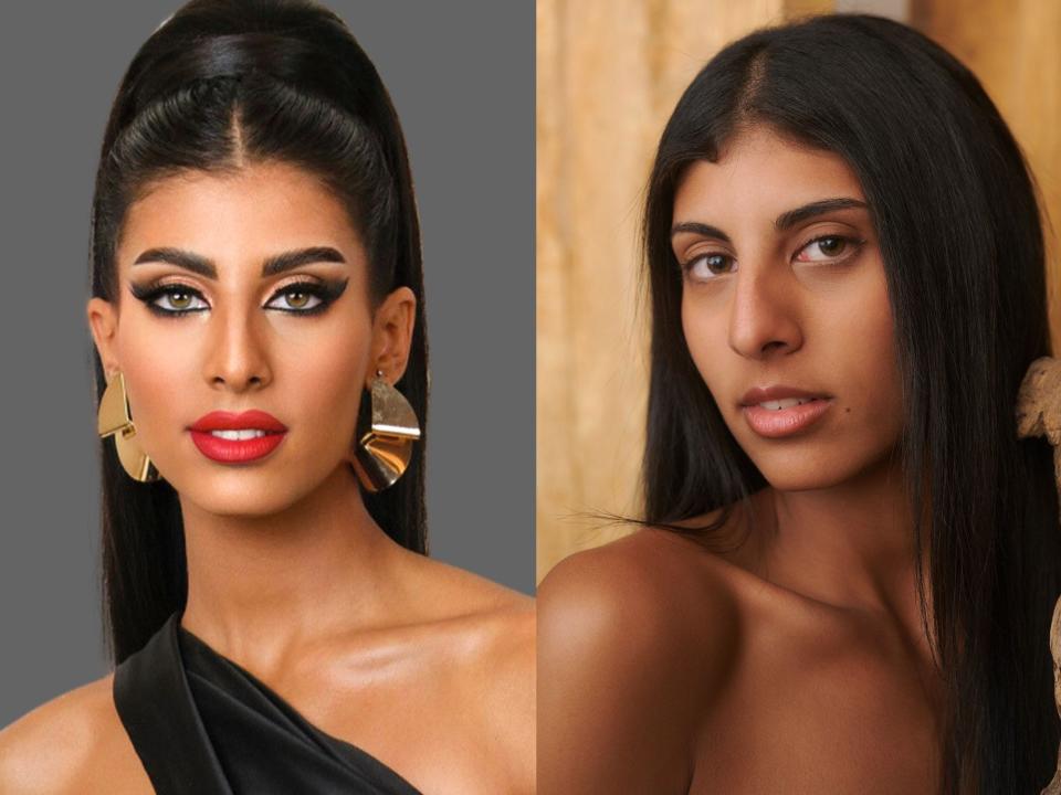 Miss Egypt 2023 Mohra Amin Tantawy in her headshot and makeup-free shoot