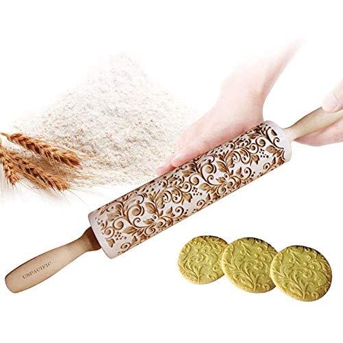 13) Uspacific Embossing Rolling Pin