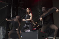 <p>Banks performs on Day 2 of the 2017 Firefly Music Festival at The Woodlands on Friday, June 16, 2017, in Dover, Del. (Photo by Owen Sweeney/Invision/AP) </p>