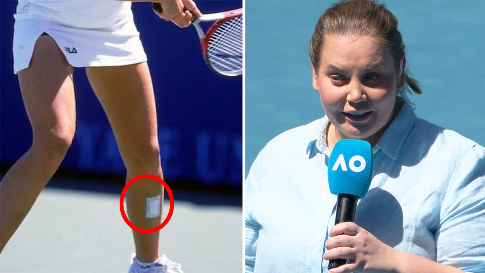 The left picture shows Aussie tennis star Jelena Dokic's injury after being abused by her father as a teenager.