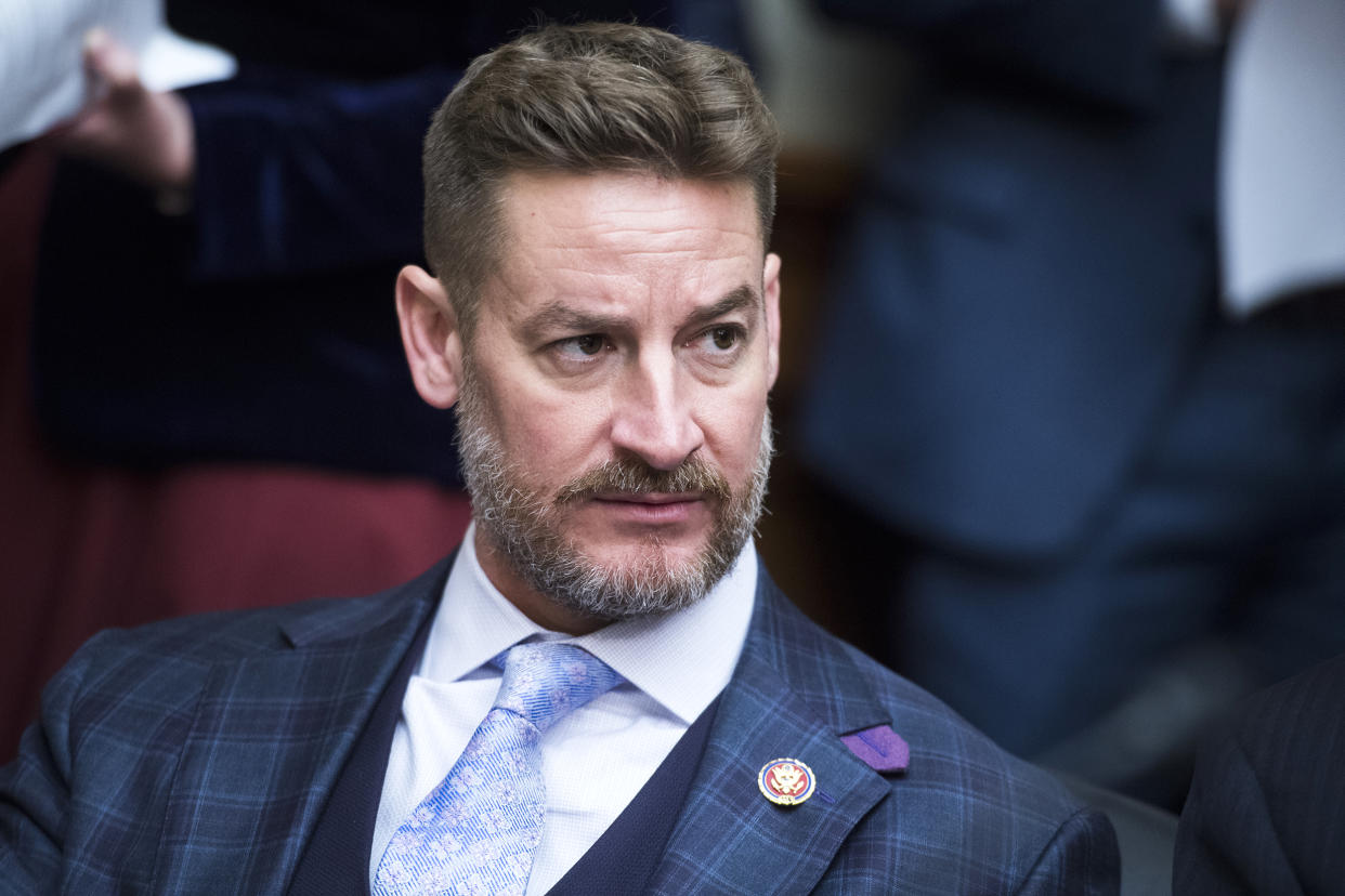 UNITED STATES - JANUARY 29: Rep. Greg Steube, R-Fla., attends a House Oversight and Reform Committee business meeting in Rayburn Building on Tuesday, January 29, 2019. (Tom Williams / CQ Roll Call via AP file)