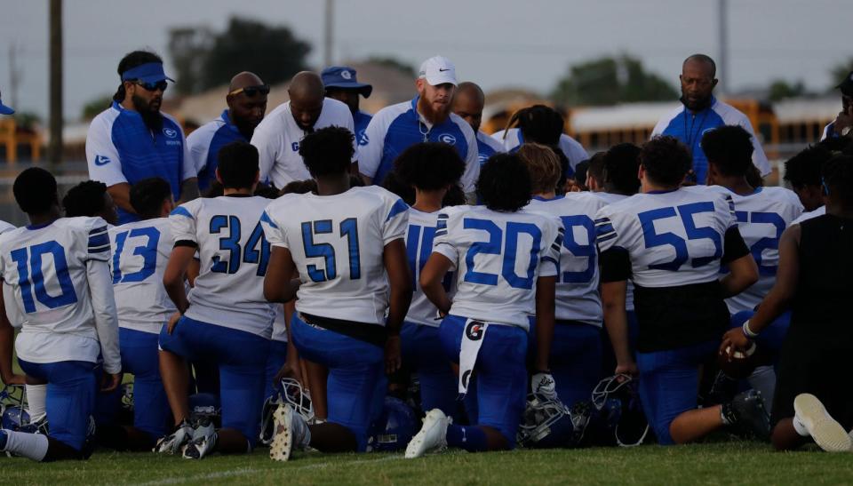 Gateway Charter visited Mariner High School in Cape Coral Wednesday, May 25, 2022 as they faced each other for a Spring football game. 