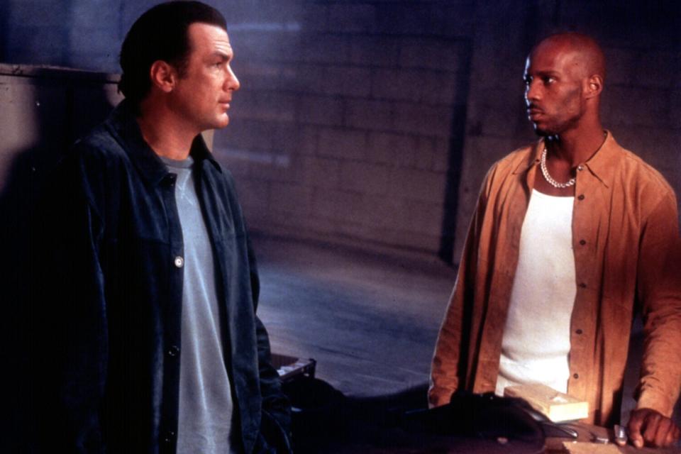 Steven Seagal and Tom Arnold together in the 2001 movie Exit Wounds