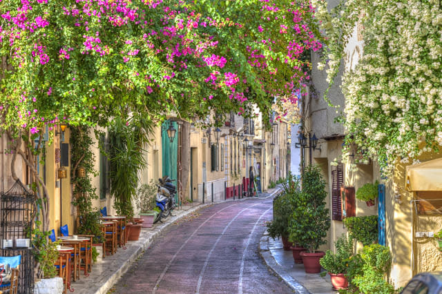 traditional houses in plaka...