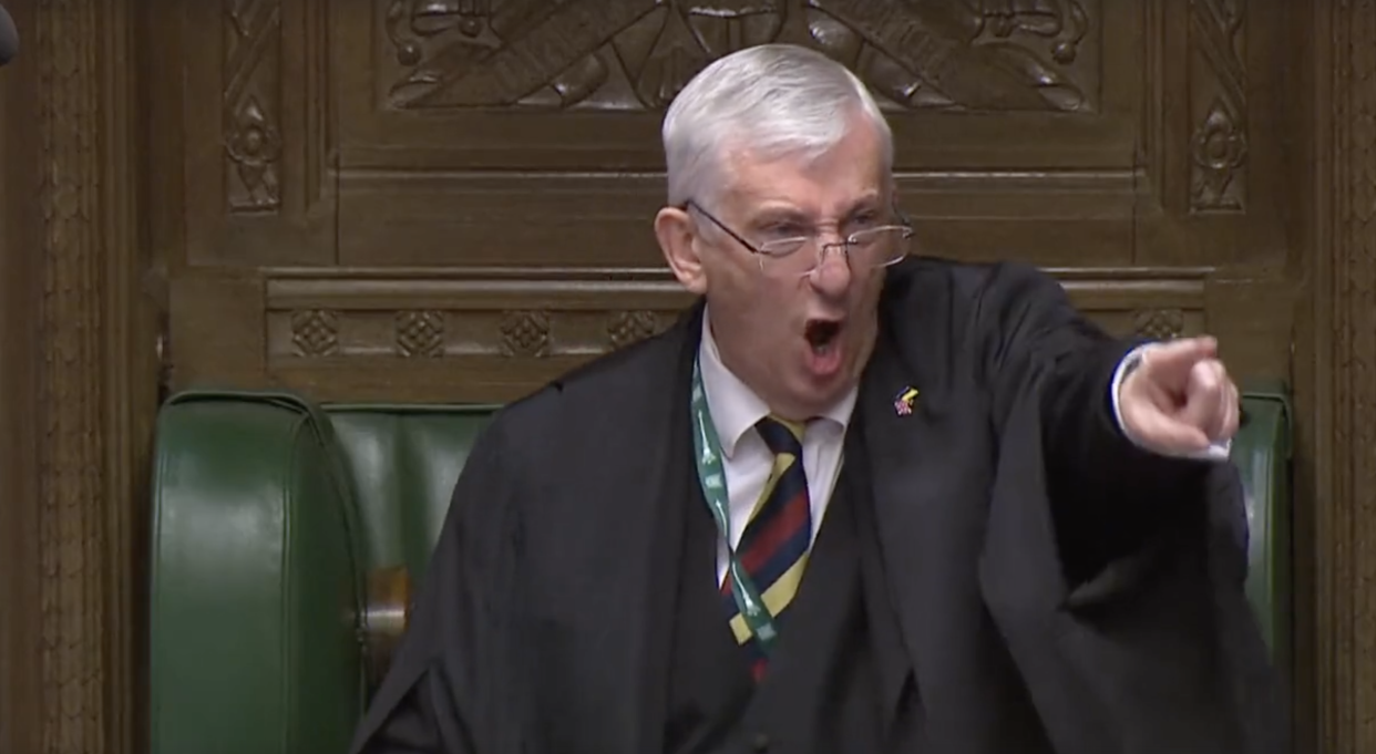 Sir Lindsay Hoyle removed two MPs from the House of Commons during PMQs (Parliament)