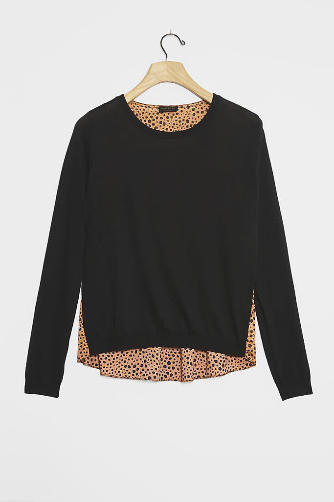 Current Air Anthropologie Cheetah Pullover