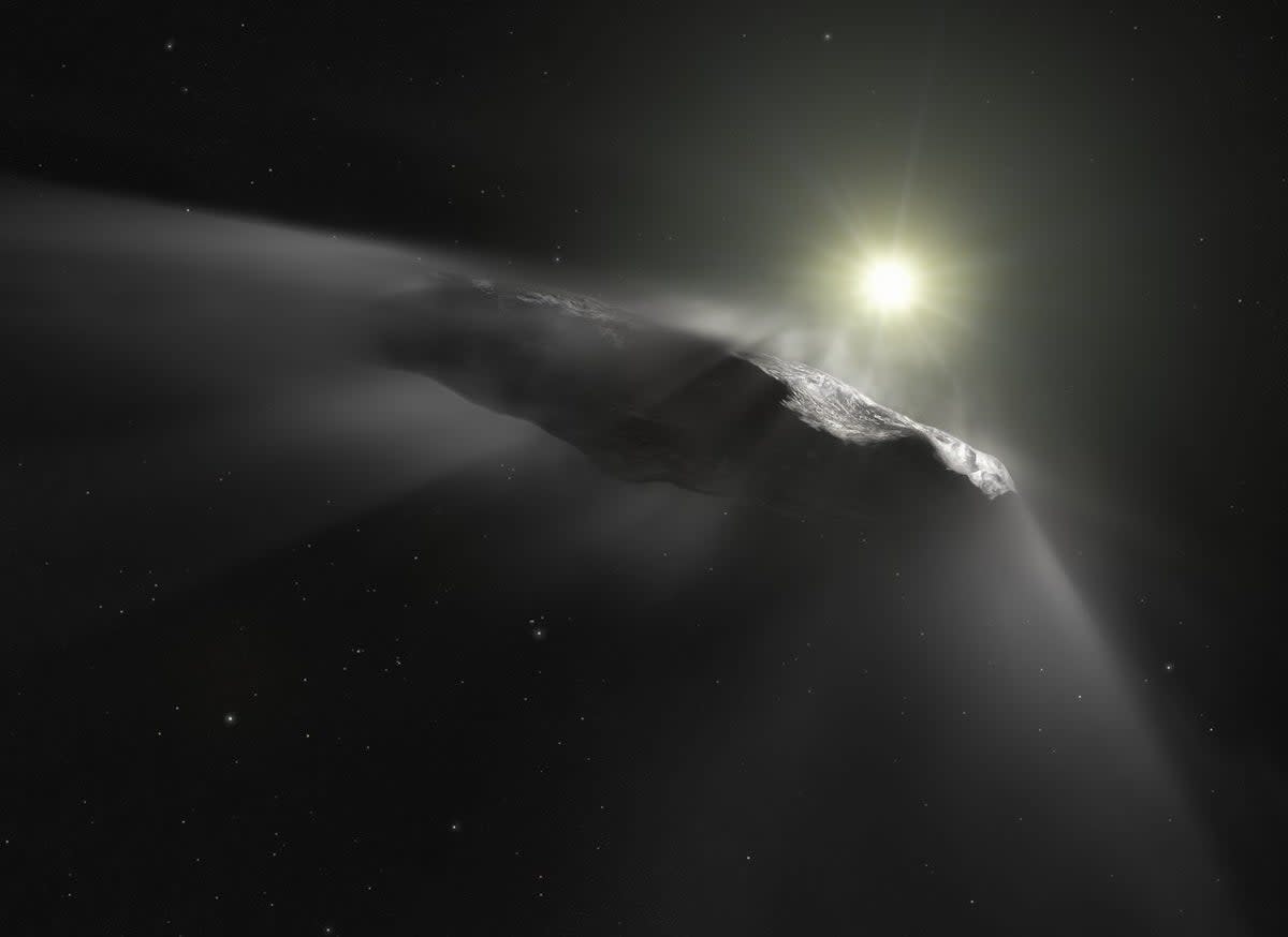 An artist’s impression of the extrasolar object, which passed near the Sun in 2017 (ESA/Hubble, NASA, ESO, M. Kornme)